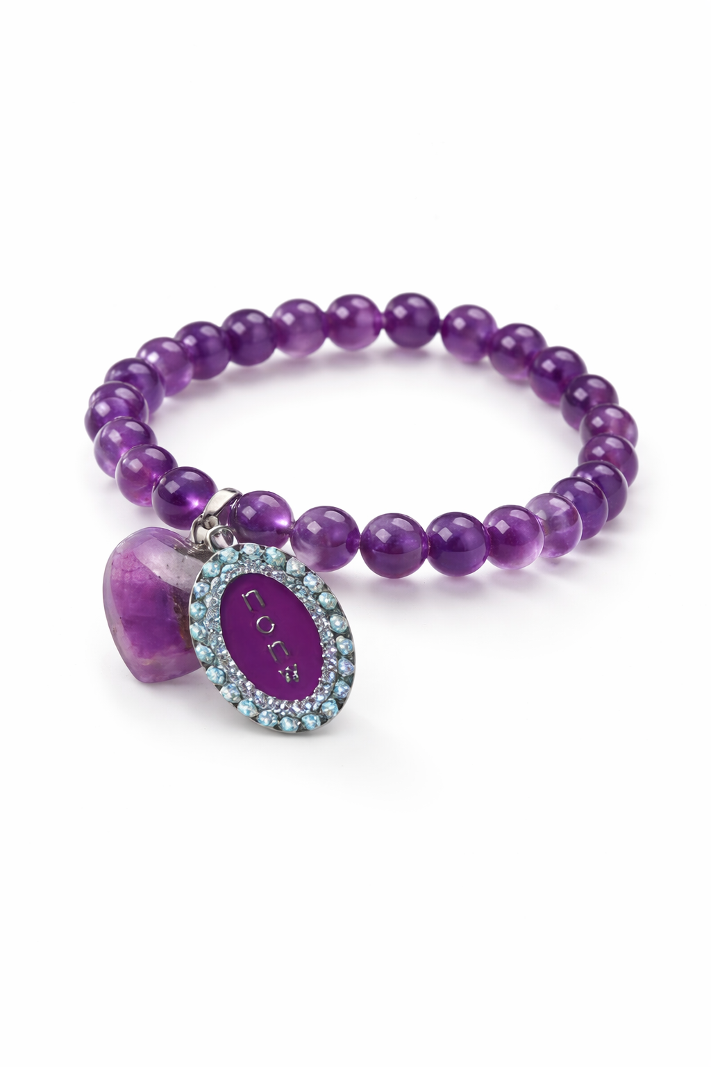 NCNW Oval Charm Healing Purple Bracelet