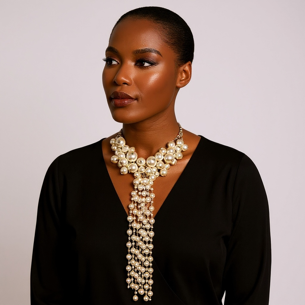 Pearl Tie Necklace
