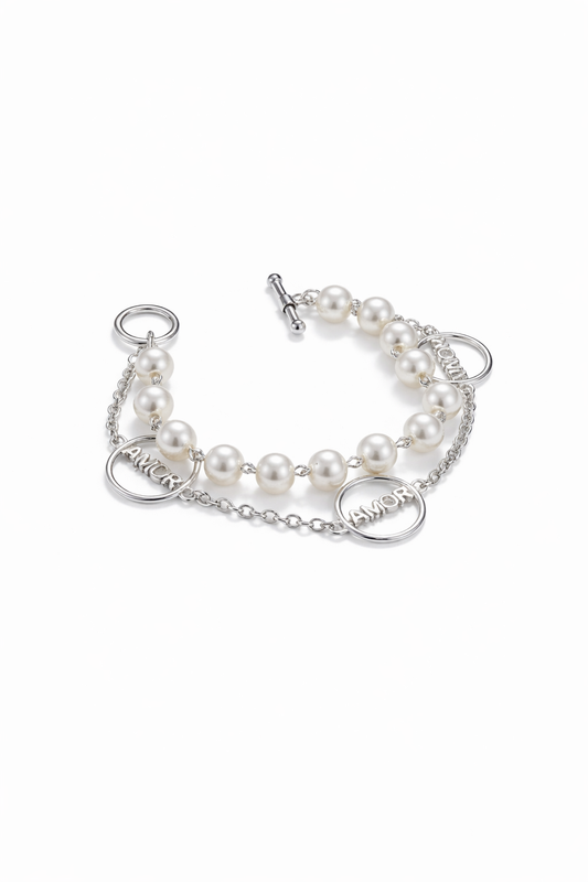NCNW Pearl and Charm Bracelet