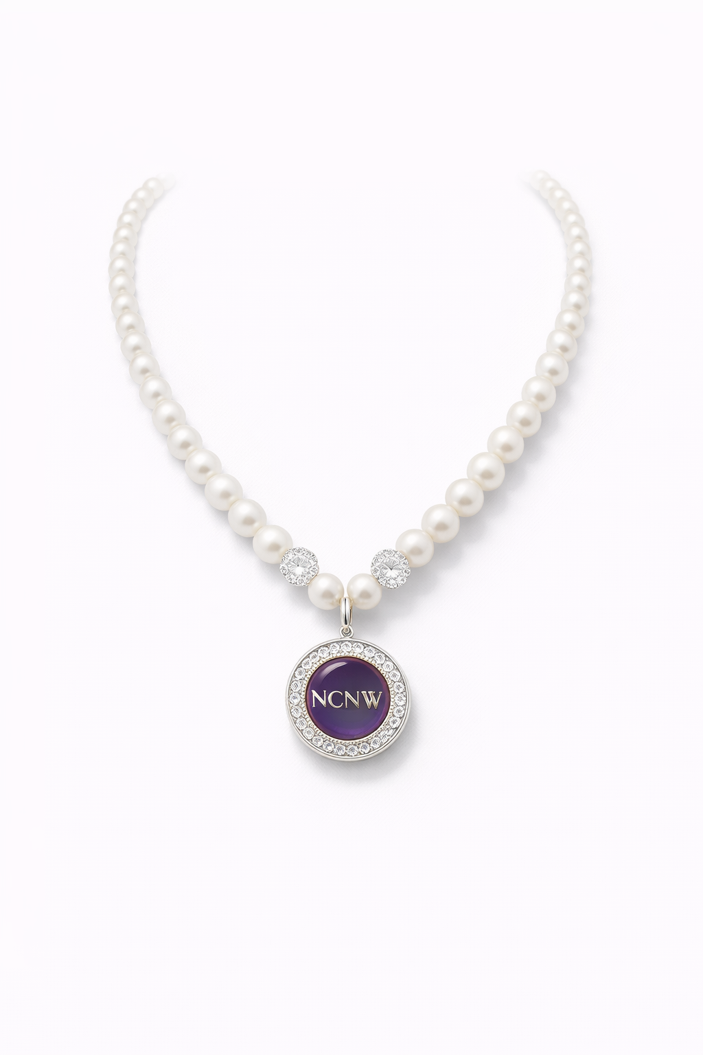 NCNW Pearl Circle Pendant Necklace