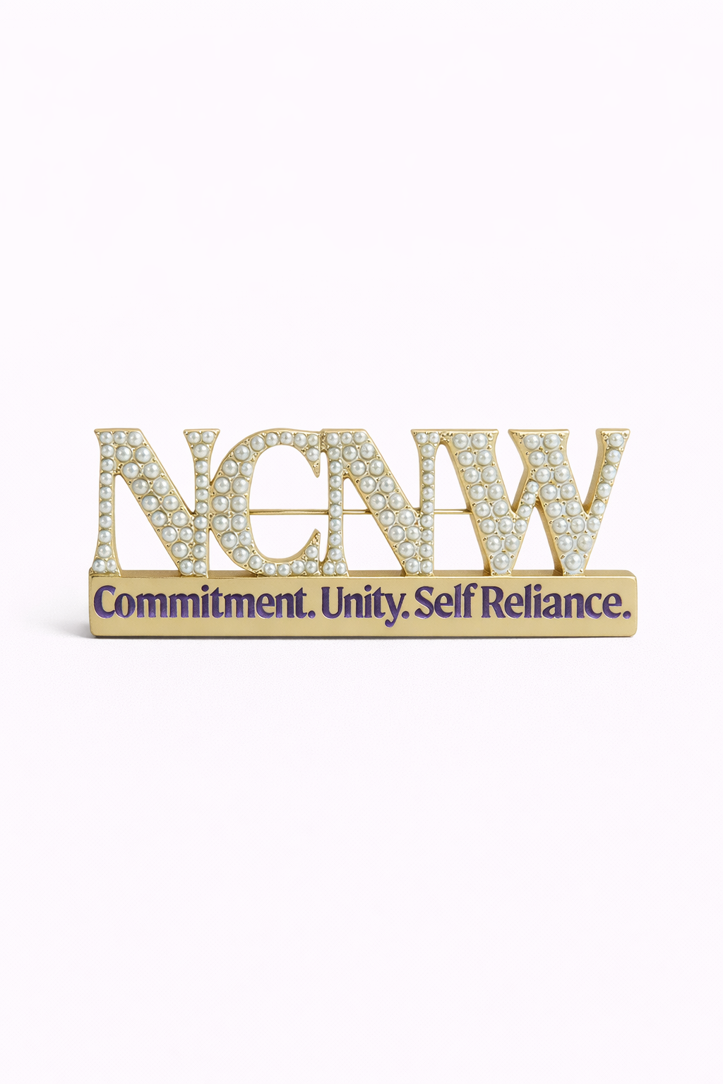 New NCNW Brooch Pearl & Rhinstone