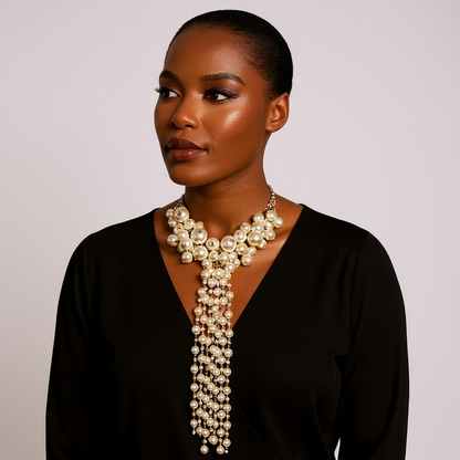 Pearl Tie Necklace